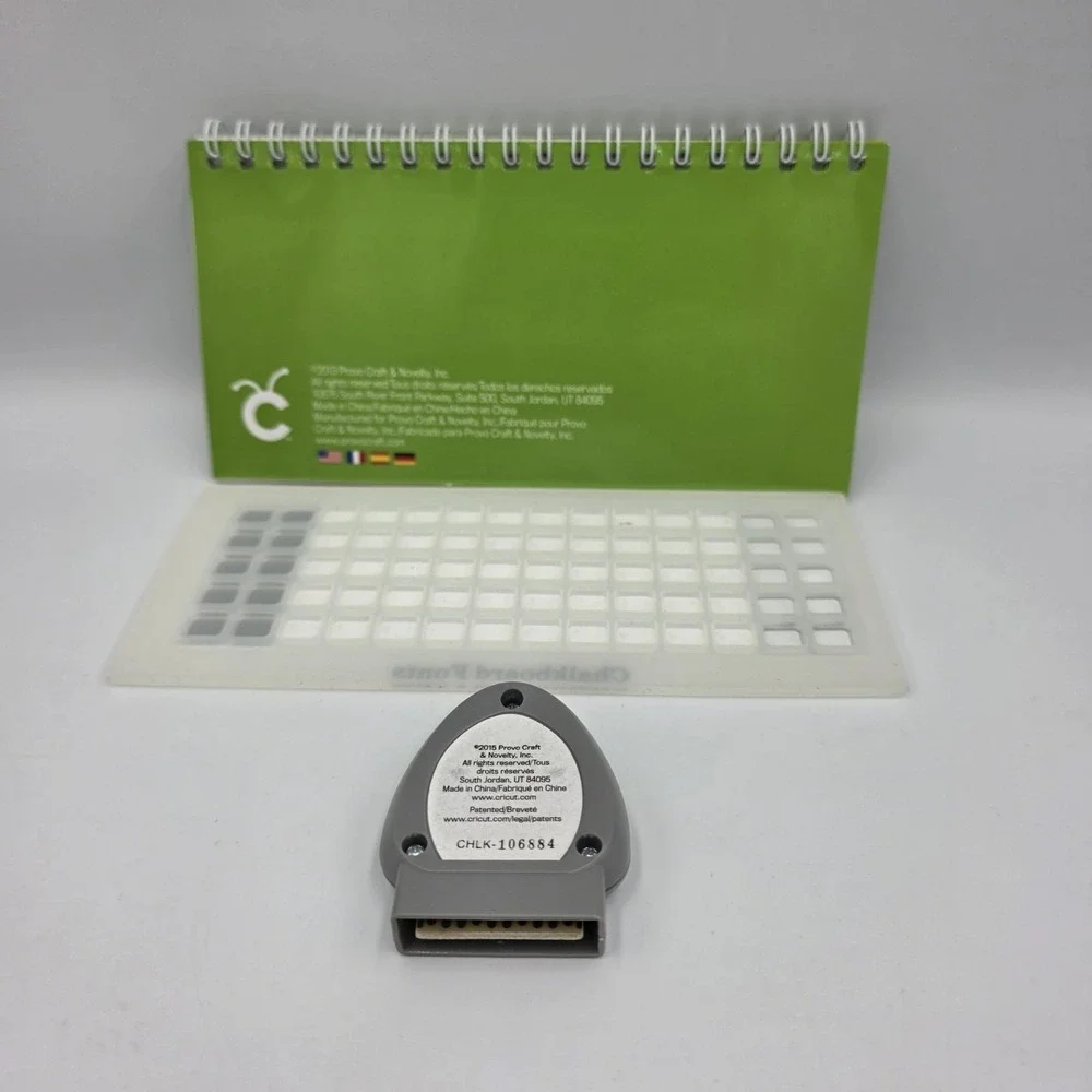 Cricut‎ Everyday Chalkboard Fonts Cartridge & Keypad Overlay & Handbook Manual